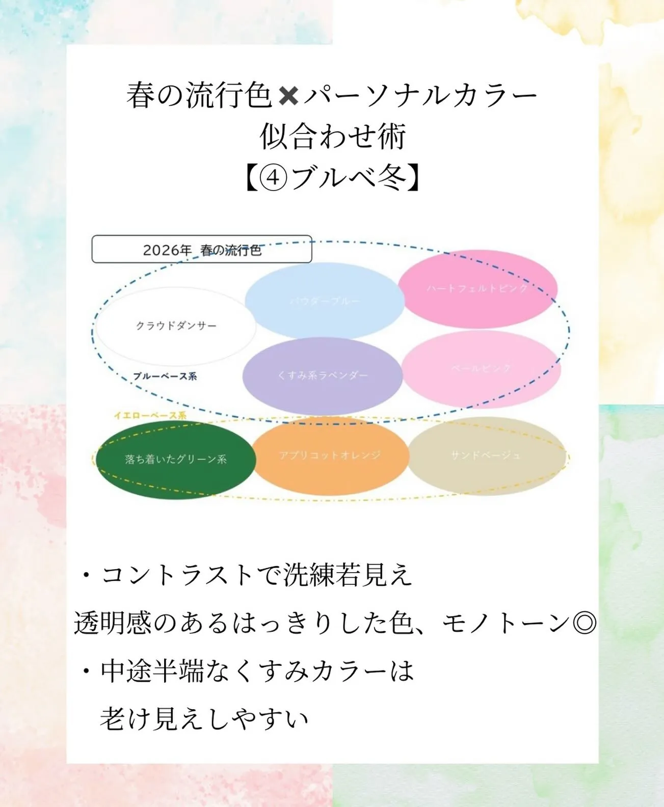 春の流行色×パーソナルカラー似合わせ術④ブルベ冬